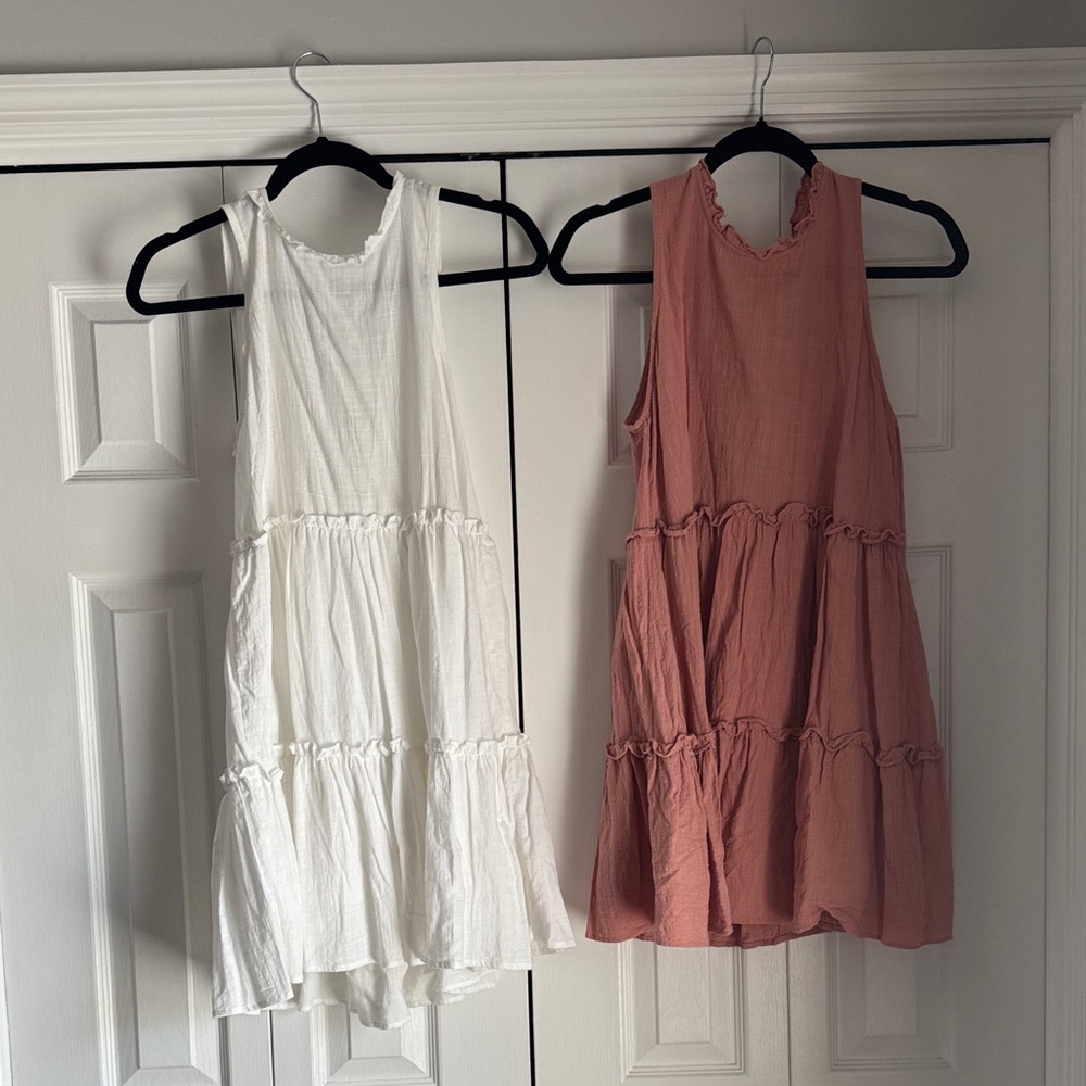 Very J White and Pink Sleeveless Dresses